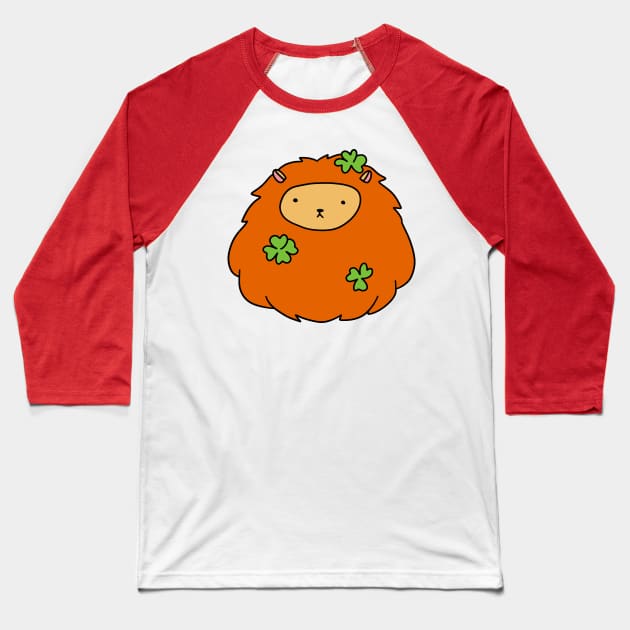 Lucky Lion Face Baseball T-Shirt by saradaboru